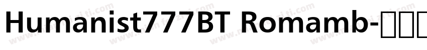 Humanist777BT Romamb字体转换